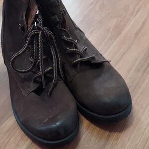 Steve Madden Chocolate Lace-Up Ankle Boots